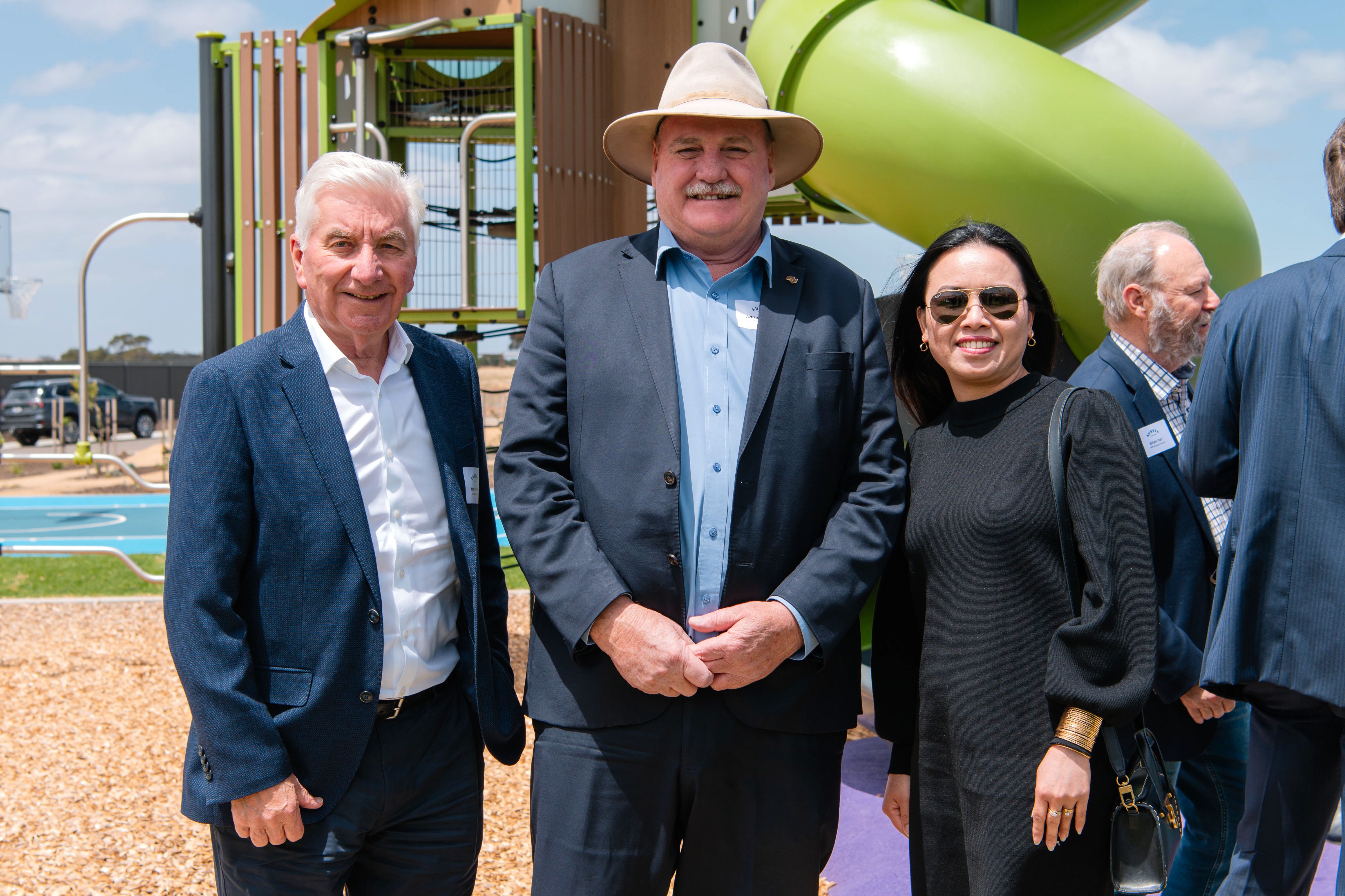 Alexandrina Mayor Keith Parkes, Adrian Pederick MP and Thao Coates