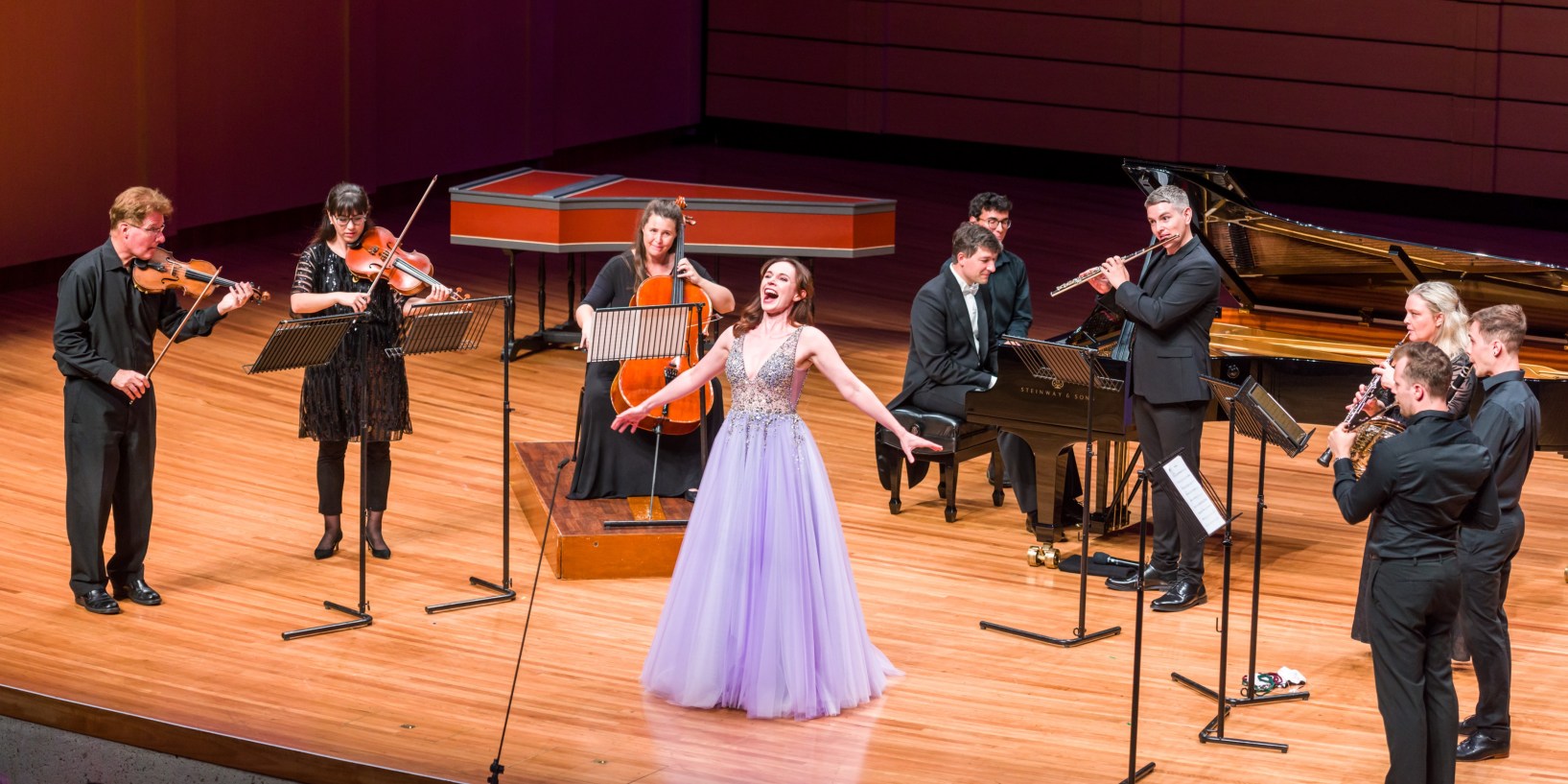 Soprano Alexandra Flood in full flight with Southern Cross Soloists. Photo: Darren Thomas