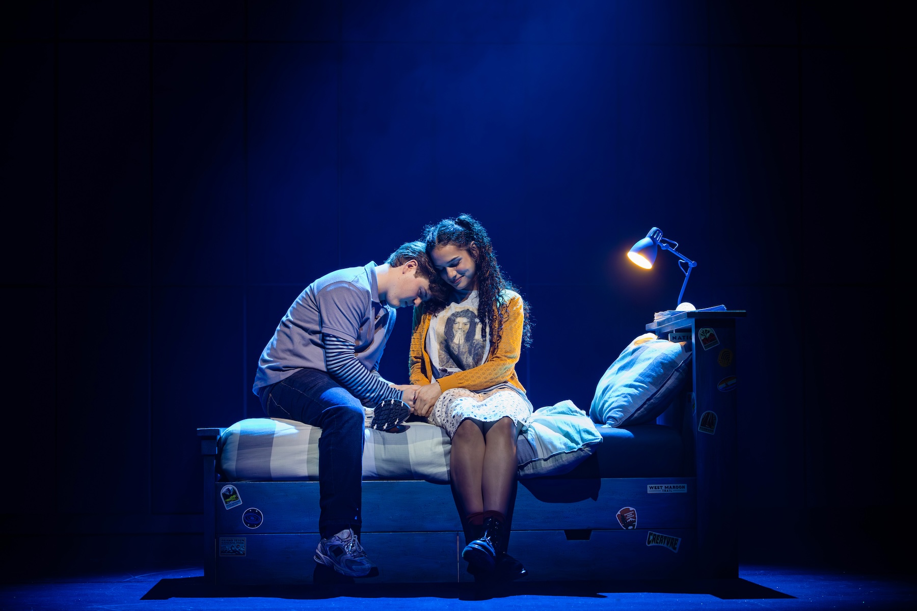 Beau Woodbridge and Georgia Laga’aia in Sydney Theatre Company and Michael Cassel Group’s Dear Evan Hansen. Photo: Daniel Boud / Supplied