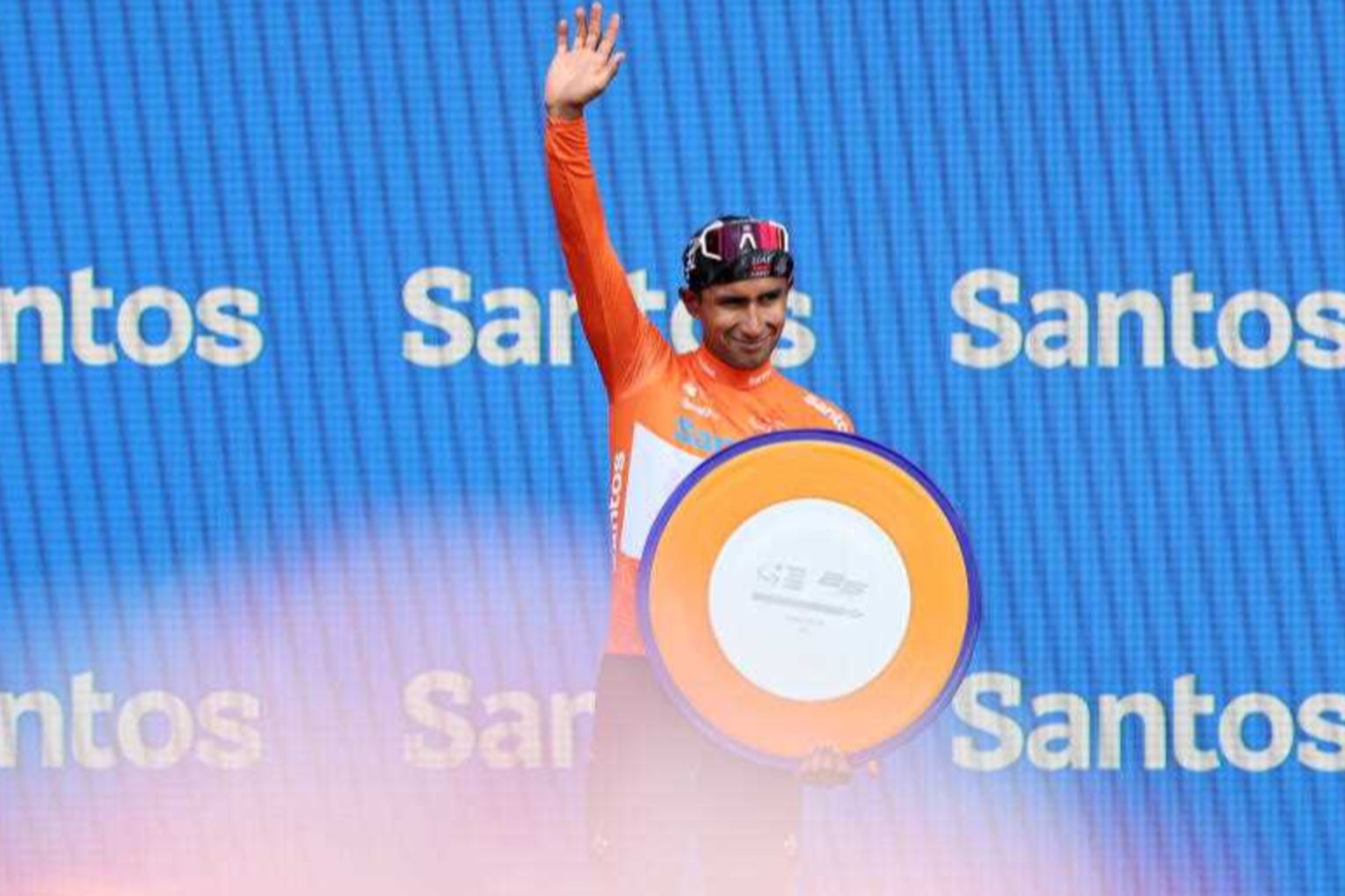 Jhonatan Narvaez's strong form made him the centre of attention at the Tour Down Under. Photo: Con Chronis/AAP