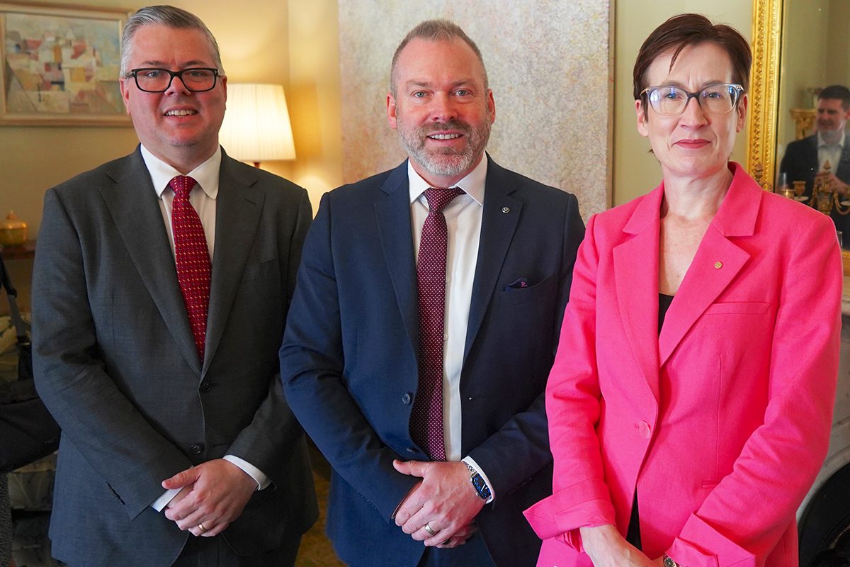 Michael Brown, Glenn Farrell and Caroline Mealor