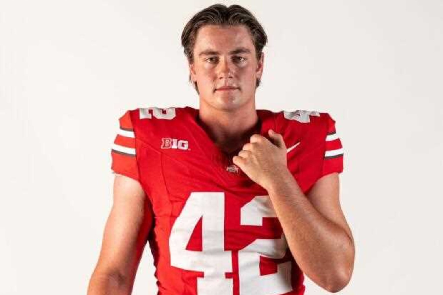 Joe McGuire, son of Eddie, will face another Australian for the US college football national title. Photo: Ohio State University 