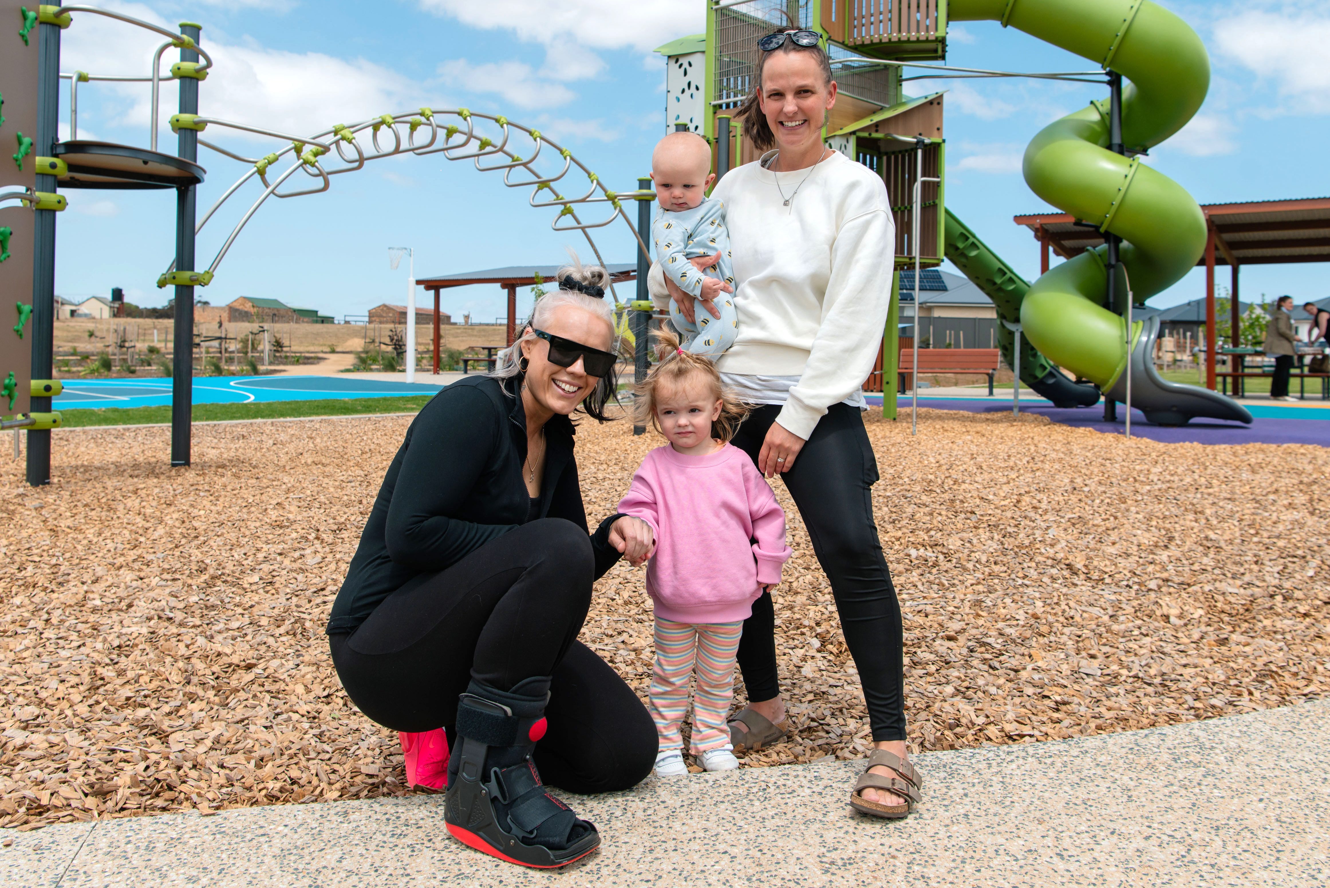 Natalie Hall and Erin Curnow with Billie and Brooks