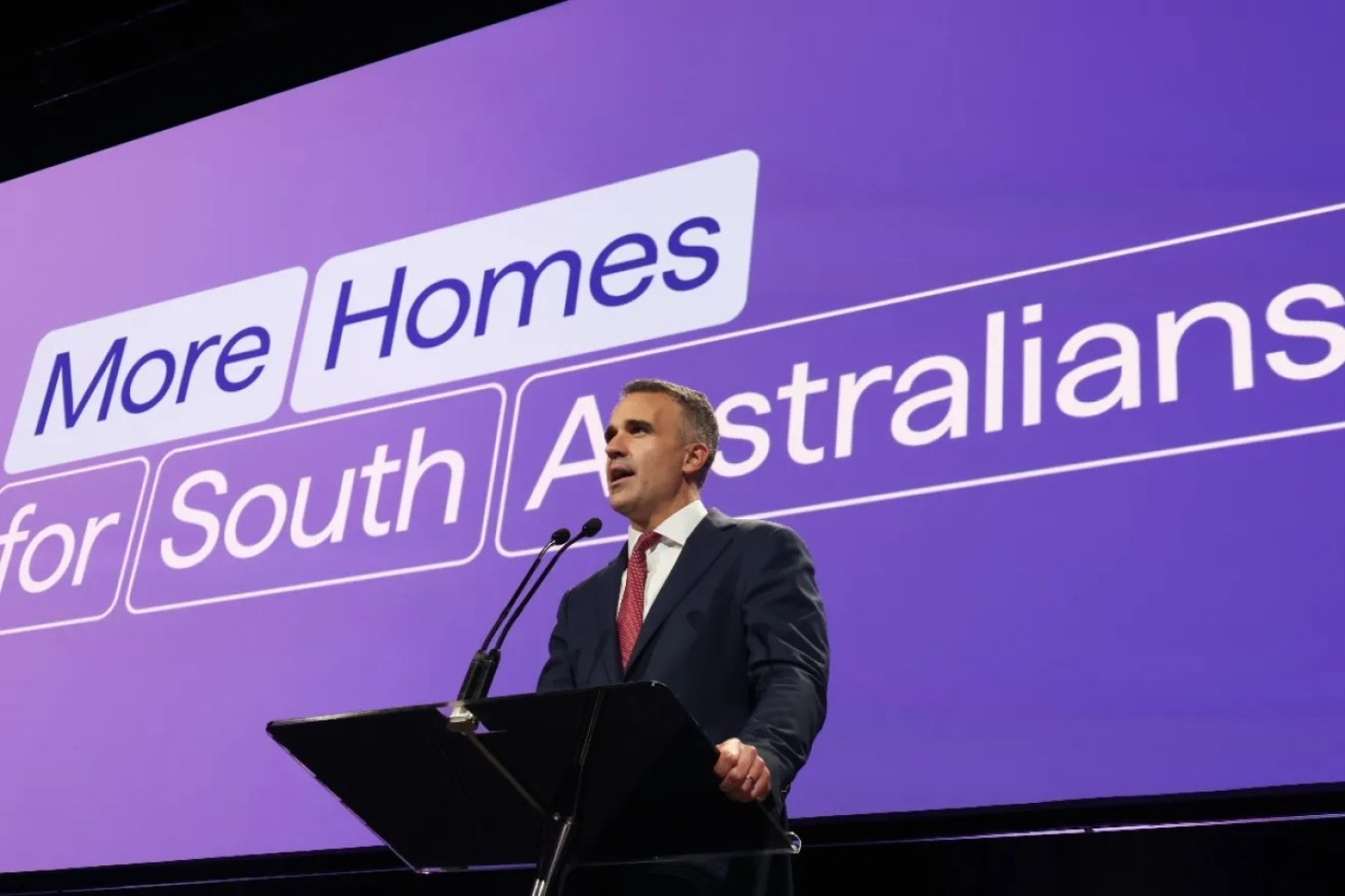 Premier Peter Malinauskas told an industry event today that the state's investment in water infrastructure can be described as a "public policy disaster". Photo: Tony Lewis/InDaily