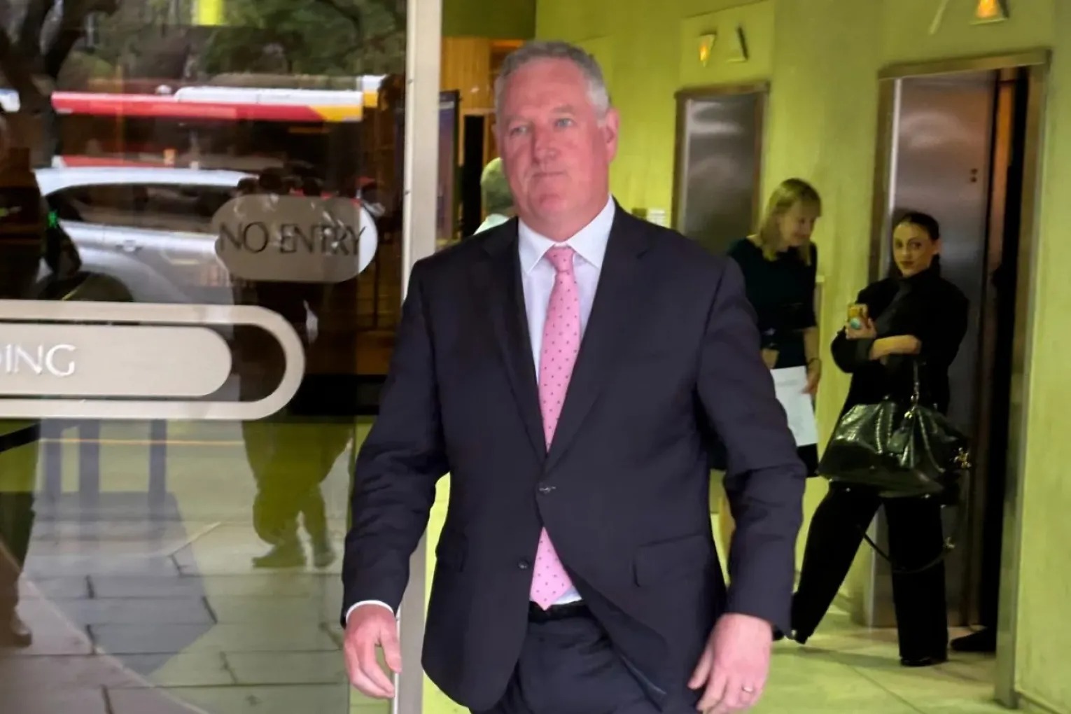 Mount Gambier MP Troy Bell outside court. Photo: Abe Maddison/AAP