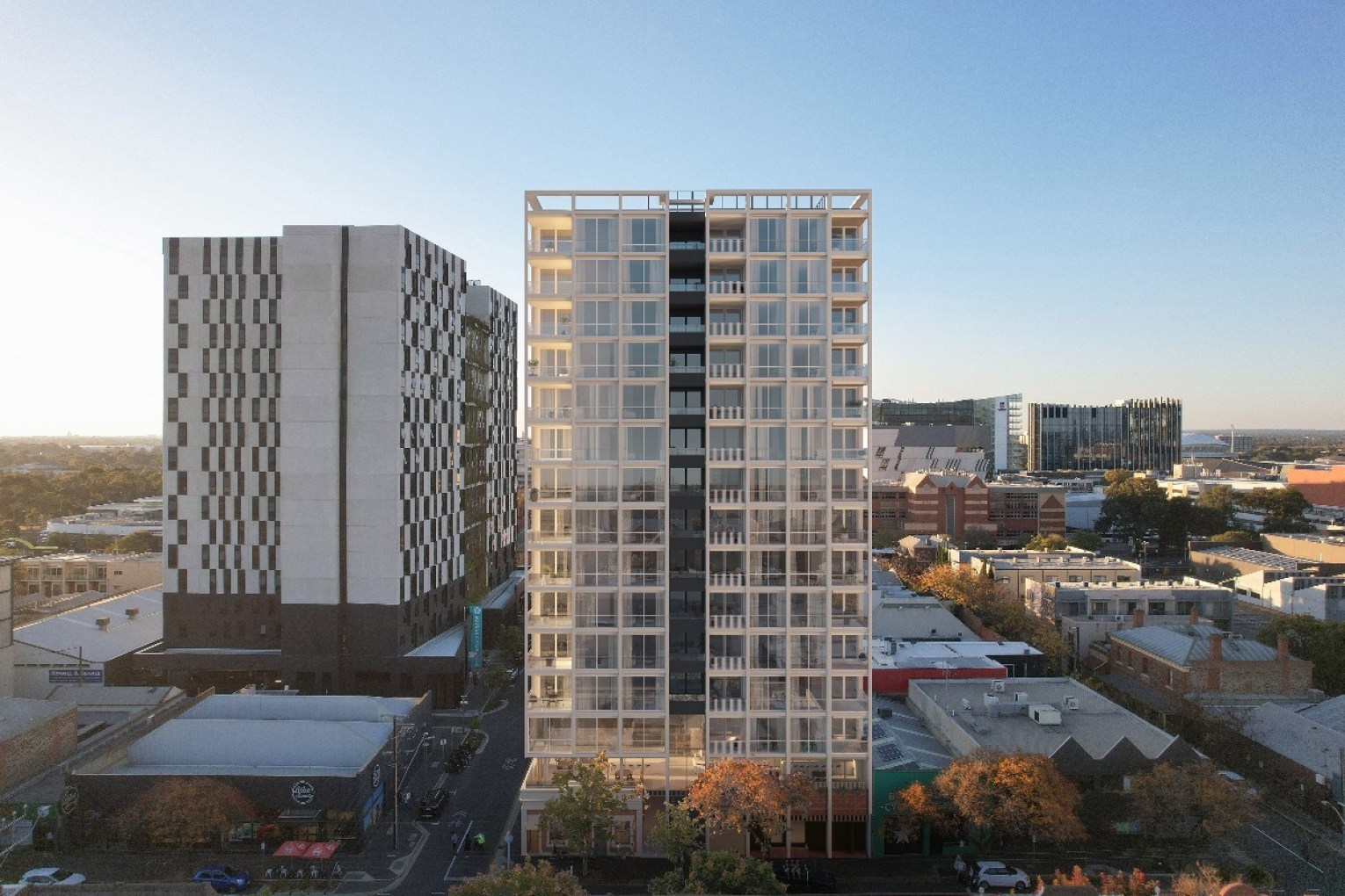 The 15-storey development proposed for 262-268 Waymouth Street. Image: MF Studios, SMFA/supplied