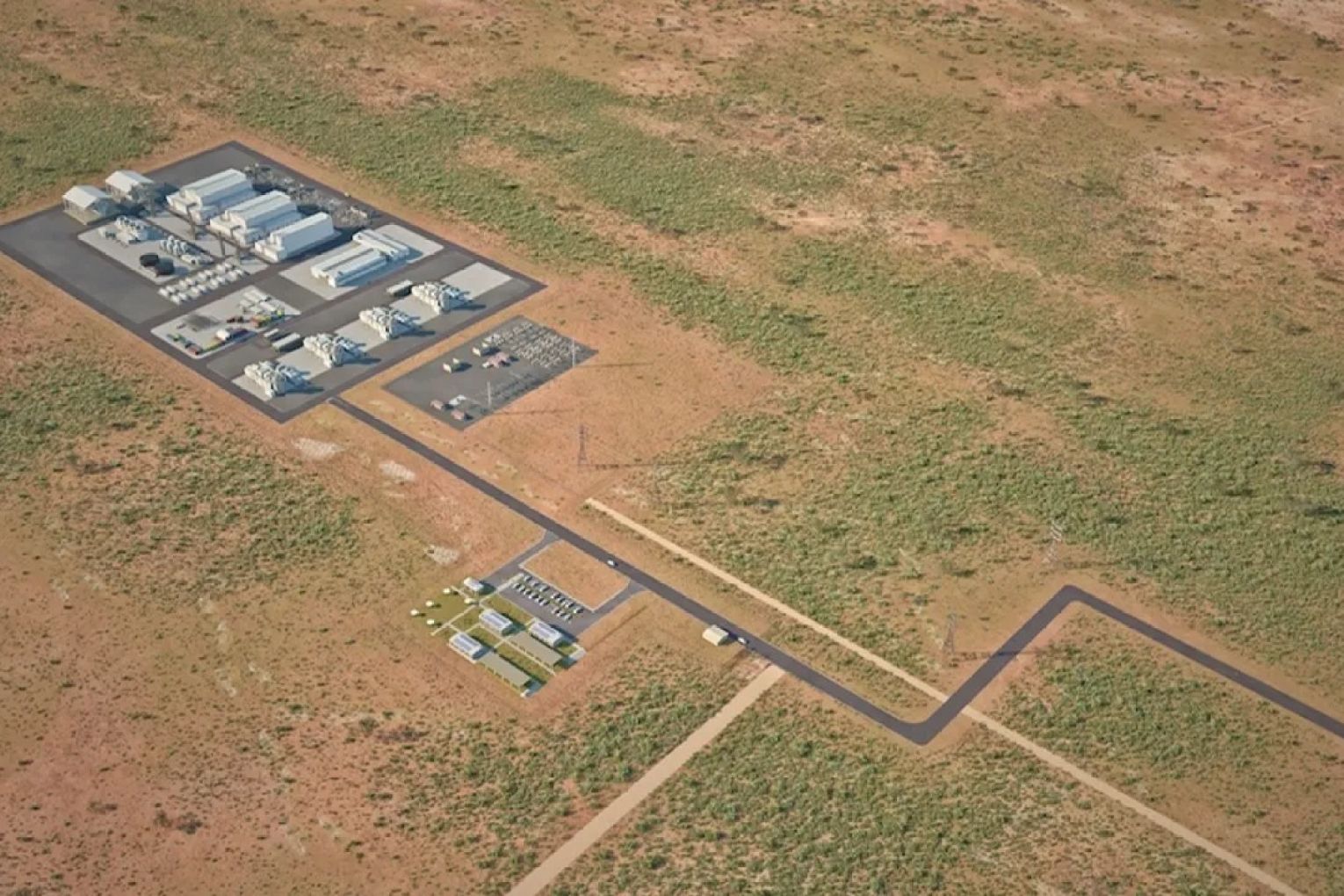 A render of the planned Whyalla hydrogen plant. Photo: SA Government.