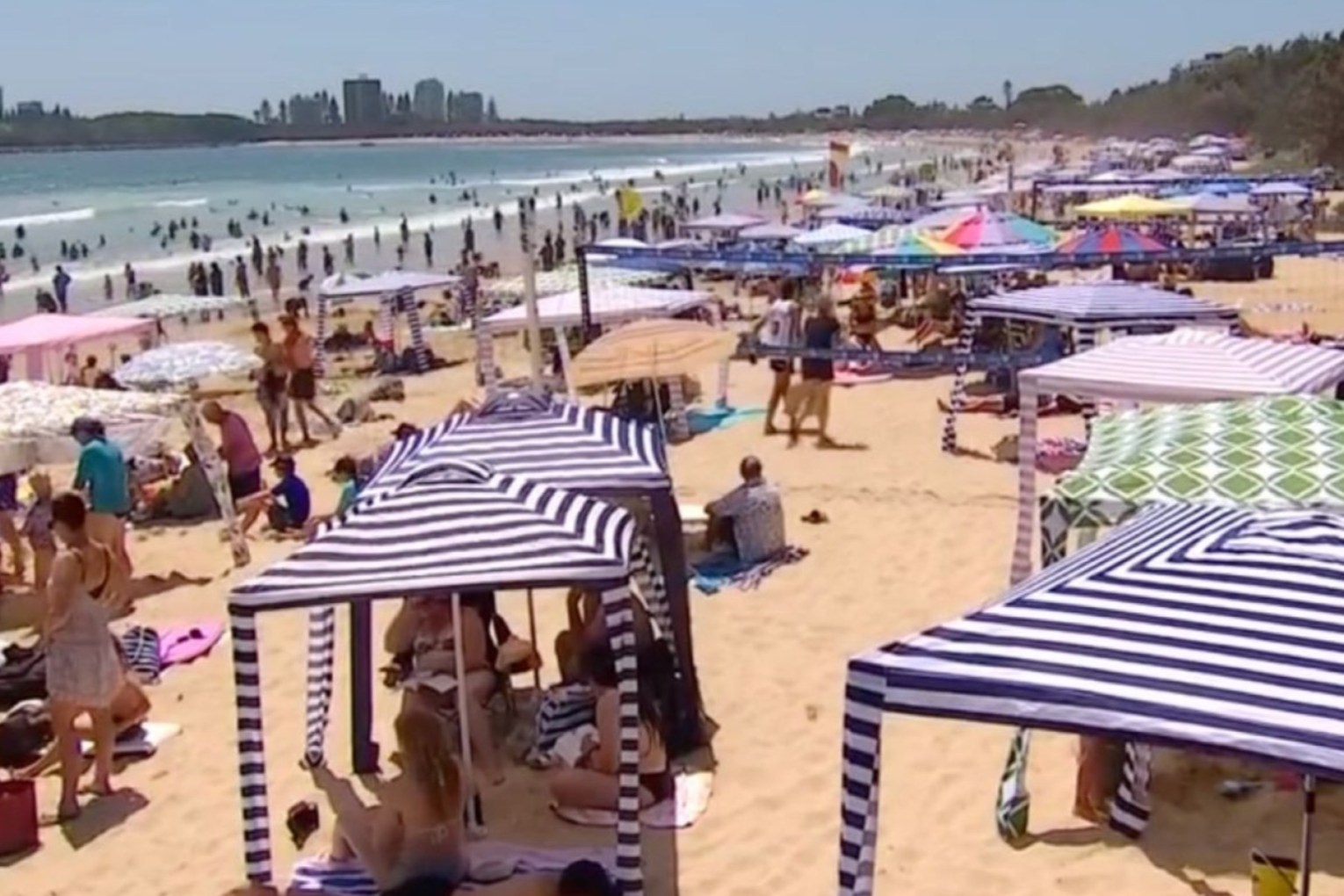 CoolCabanas tents have taken over beaches across Australia. Photo: 7NEWS