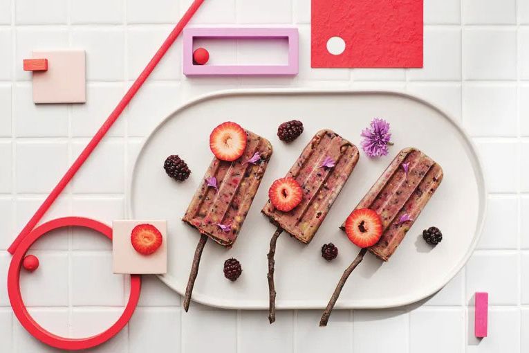 Thumbnail for Berry, avocado and  banana ice pops