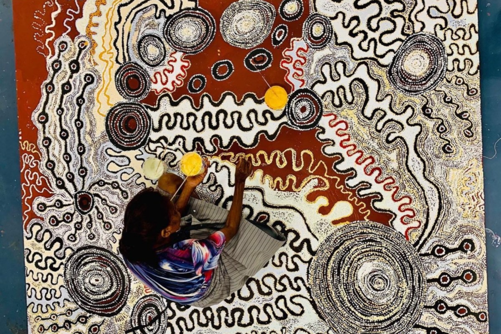 Leah Brady at the APY studio in Adelaide. Photo: Supplied.