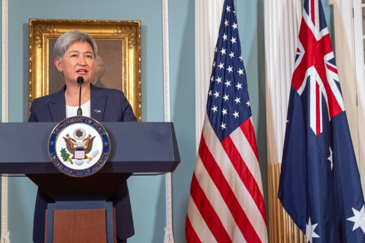 Penny Wong is the first Australian foreign minister to attend a US presidential inauguration.