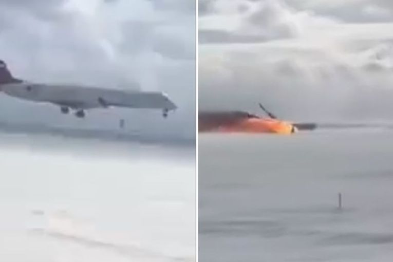 Thumbnail for Incredible footage of plane flipping in crash 