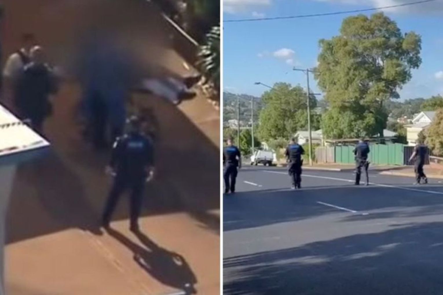 Police locked down streets near the shooting in North Toowoomba.