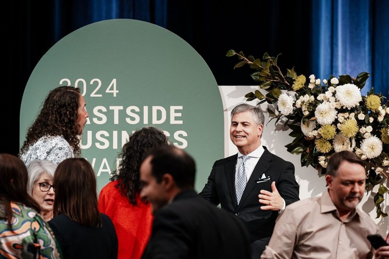 Mayor Robert Bria with some of the local business people recognised in the 2024 awards