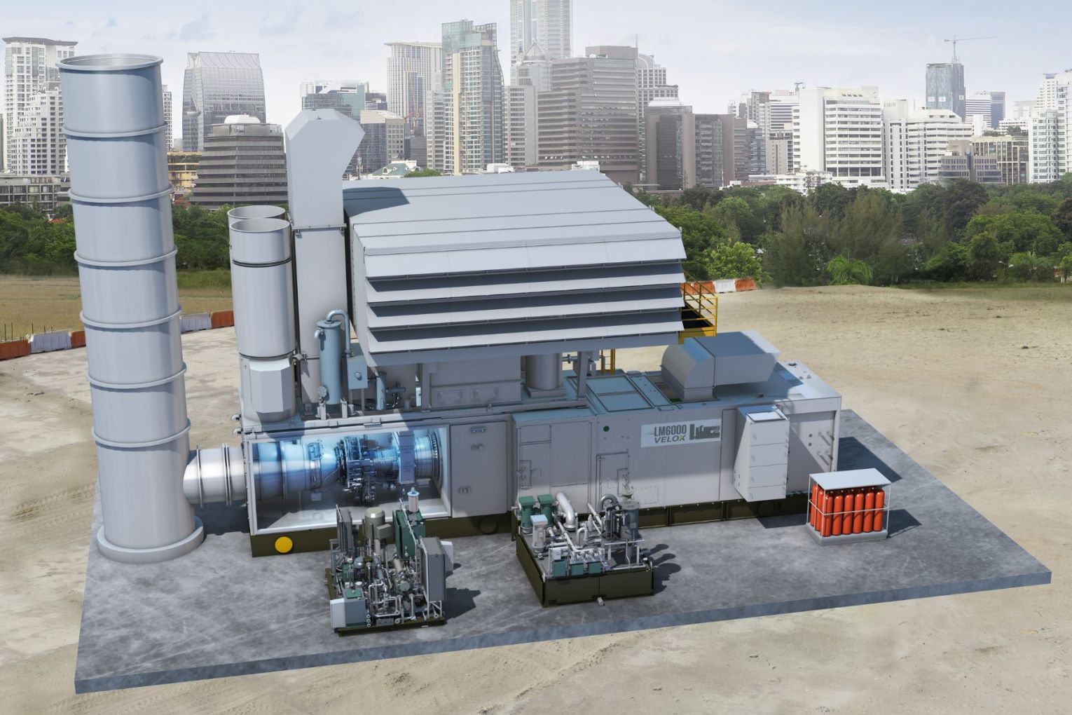 A render of GE Vernova's LM6000VELOX turbine. Photo: GE Vernova