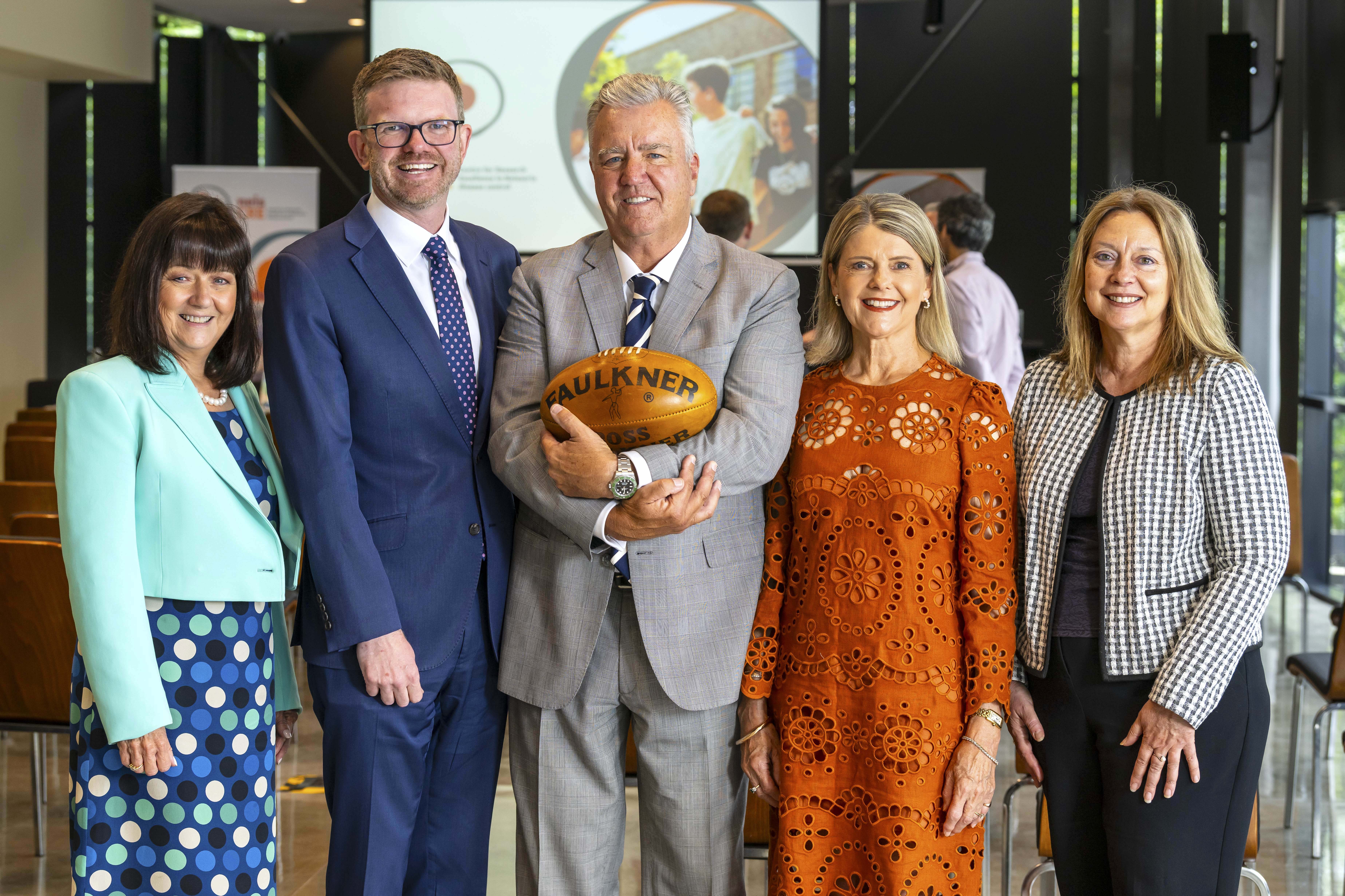 Helen Marshall, Health Minister Chris Picton, Oren Klemich, Gill Klemich and Laura Parry