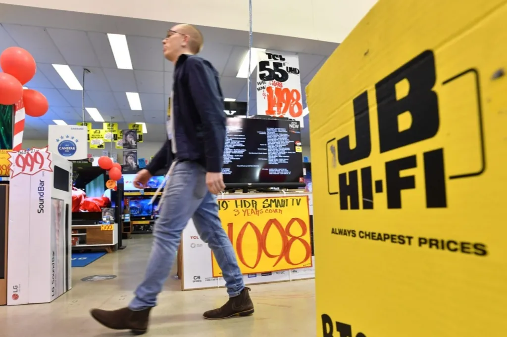 Sales of mobile phones, small appliances, computers and TVs are boosting JB Hi-Fi's bottom line.