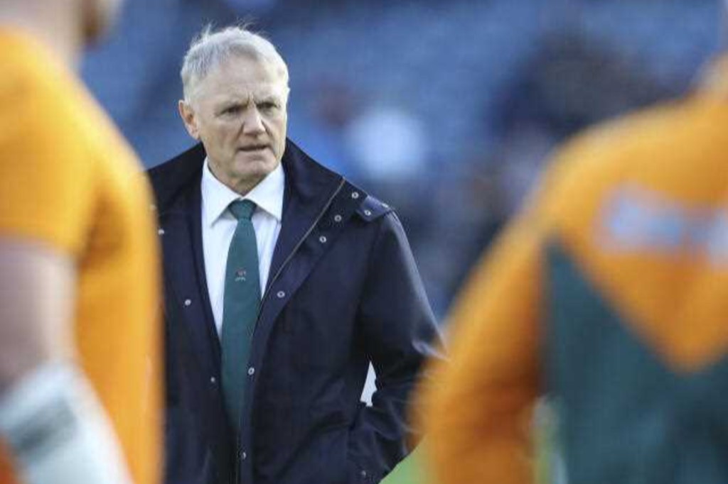 Joe Schmidt is stepping down and won't be in charge of the Wallabies in the home World Cup in 2027. Photo: AP Photo/Scott Heppell