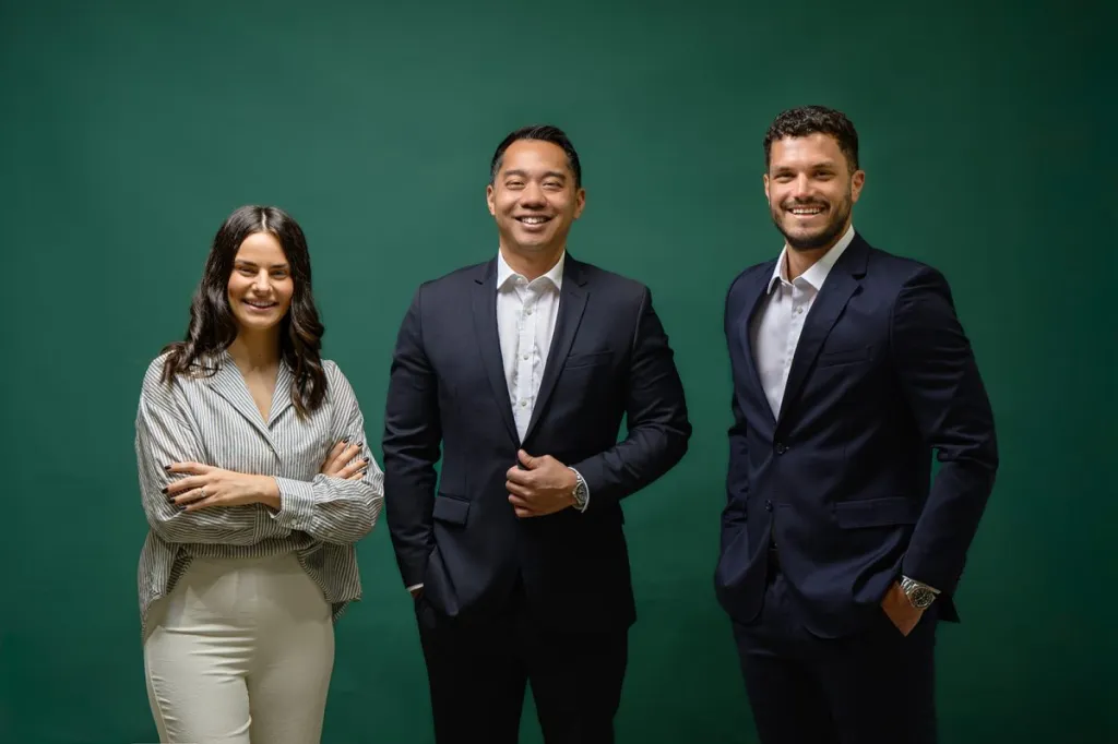 Members of Lutheran Homes Group's leadership team - marketing and communications manager Brittany Rutherford, CEO Tim Chia and COO Kristian Roocke