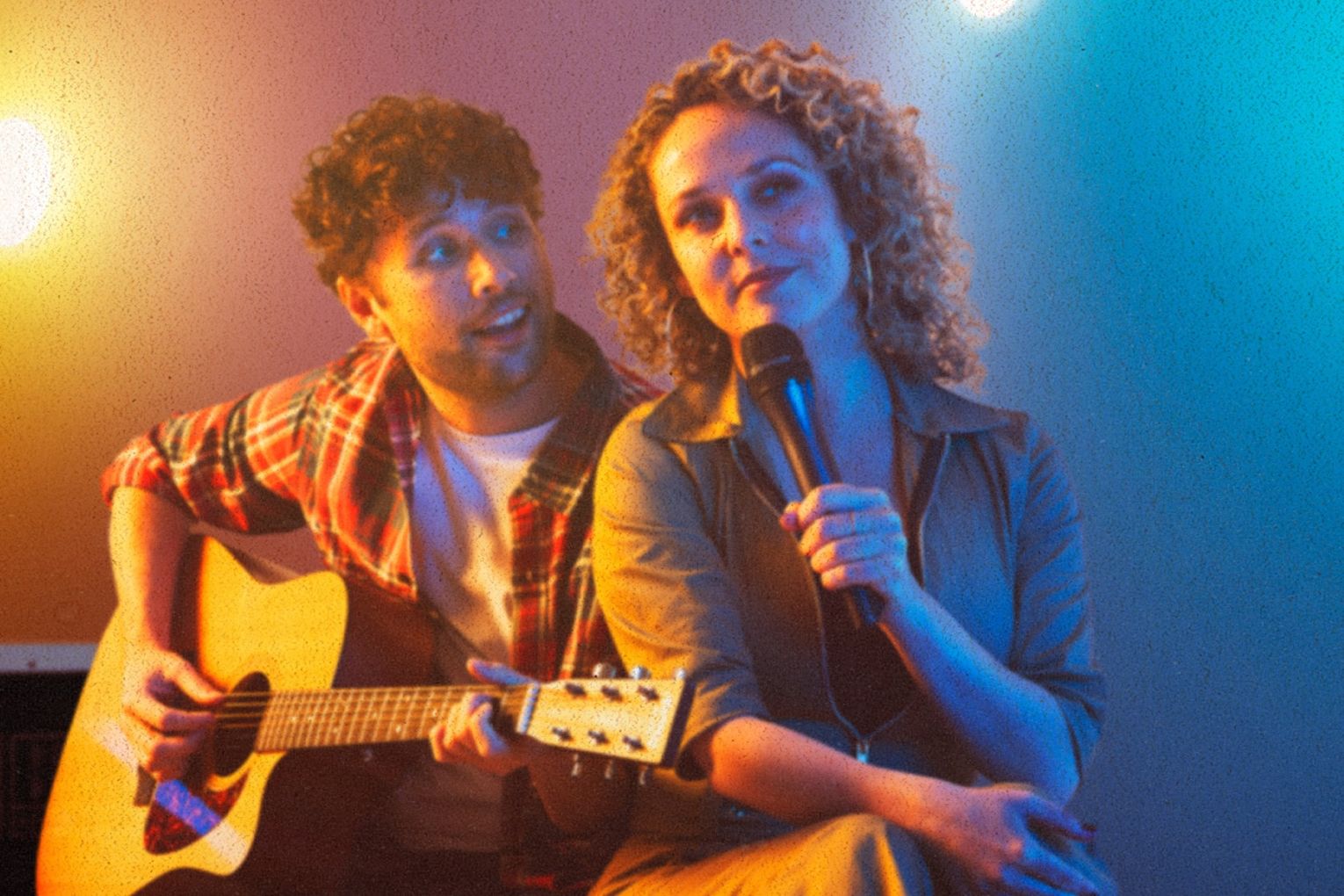 Keegan Joyce and Lucy Maunder star in No Love Songs. Photo: Phil Erbacher / Supplied