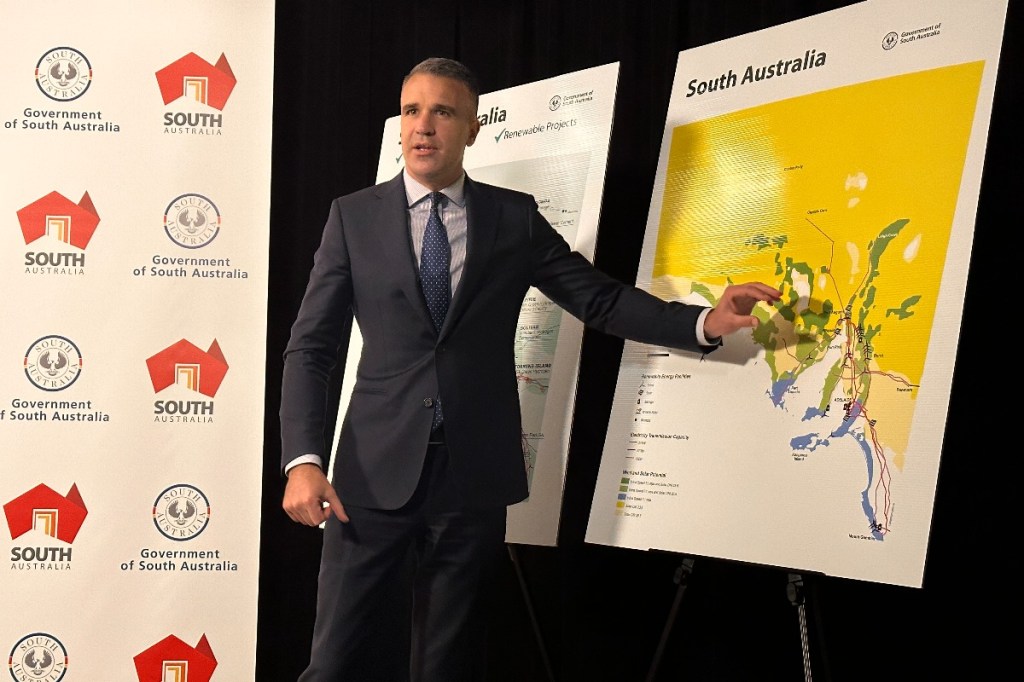 Premier Peter Malinauskas confirmed the $600 million hydrogen plant project has been deferred. Image: David Simmons, InDaily