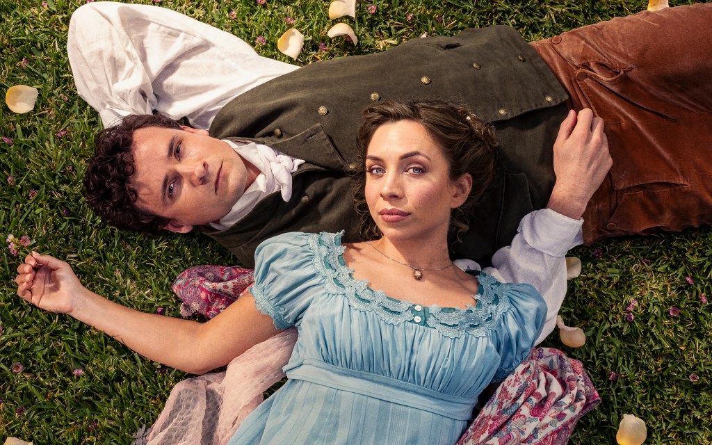 Andrew Hearle and Maddy Burridge star as Mr Darcy and Miss Elizabeth Bennet in Queensland Theatre's first production for 2025, Pride and Prejudice.