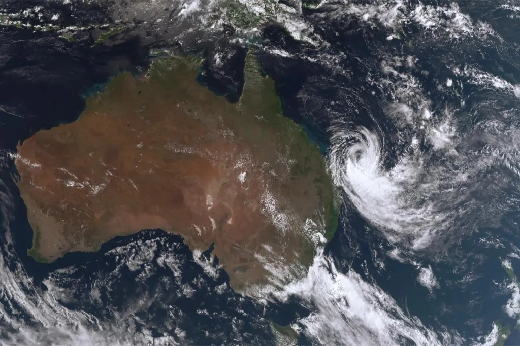 Thumbnail for Cyclone Alfred gains intensity to category two