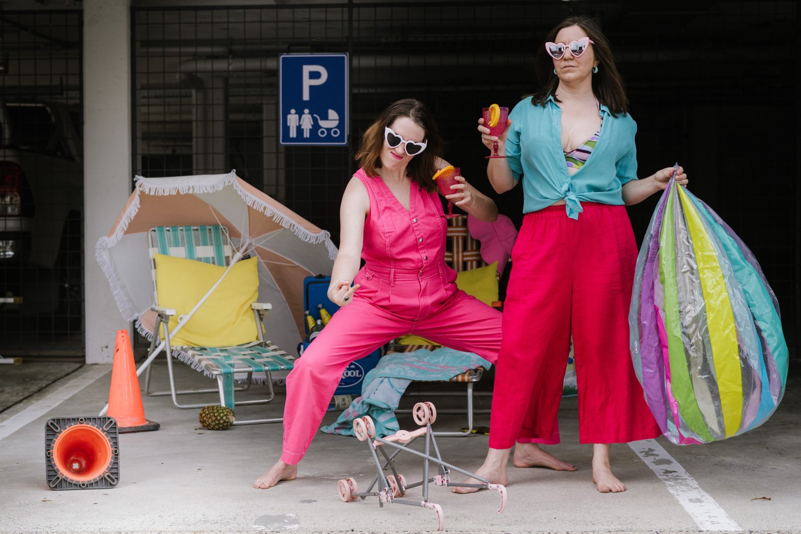 Sarah Ann McLeod and Sarah Ogden star in PRAMKICKER, which emerged from Queensland Theatre's Door 3 Program. Photo: Lara Furst.