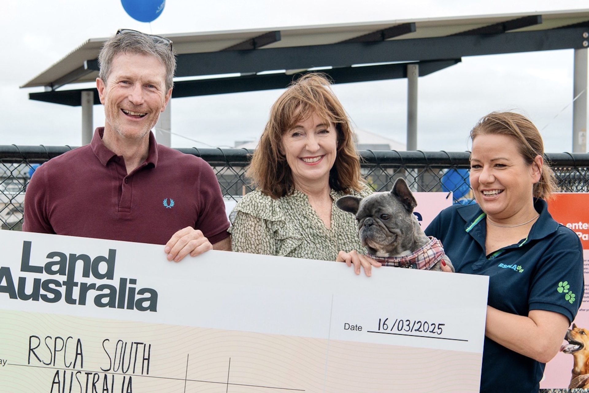 Michael Hickinbotham, Deputy Premier Susan Close and Marta Harbuzinska with Fifi