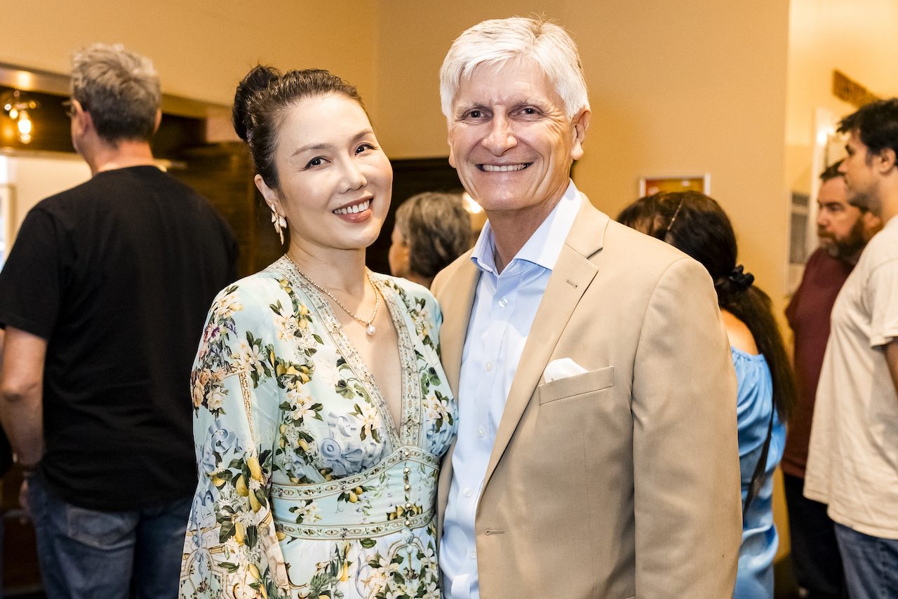 Monica Yuan and West Torrens Mayor Michael Coxon