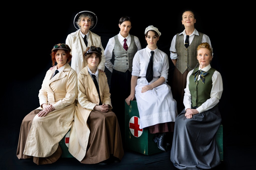 The all-woman cast of A Girl's Guide to World War, which plays in Redlands before touring Queensland. Photo: Bulimba Studios