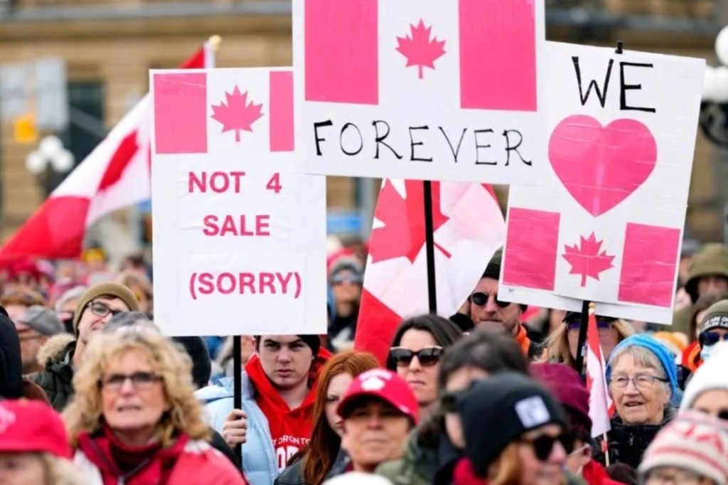 Canadians make their feelings clear about Donald Trump. Photo: AAP