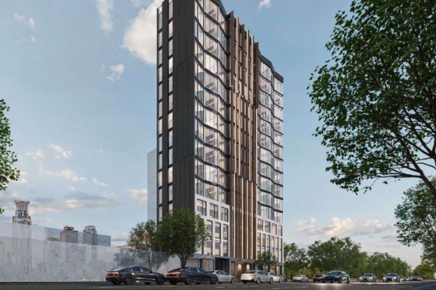 A new Wyndham Hotel may soon rise on South Terrace. Render: Future Urban