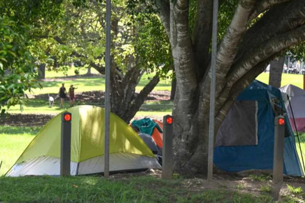 Brisbane City Council is set to remove homeless people living in tents in the city's parks. Photo: Darren England/AAP 