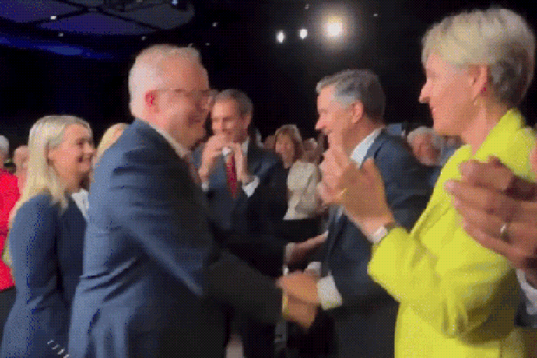 Thumbnail for PM, minister ‘still buddies’ despite awkward air kiss