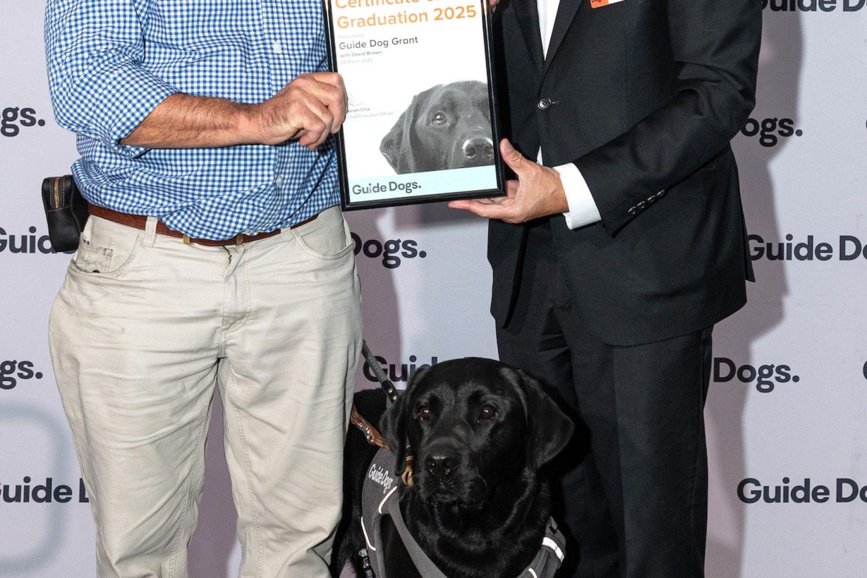 David Brown and Aaron Chia with Grant
