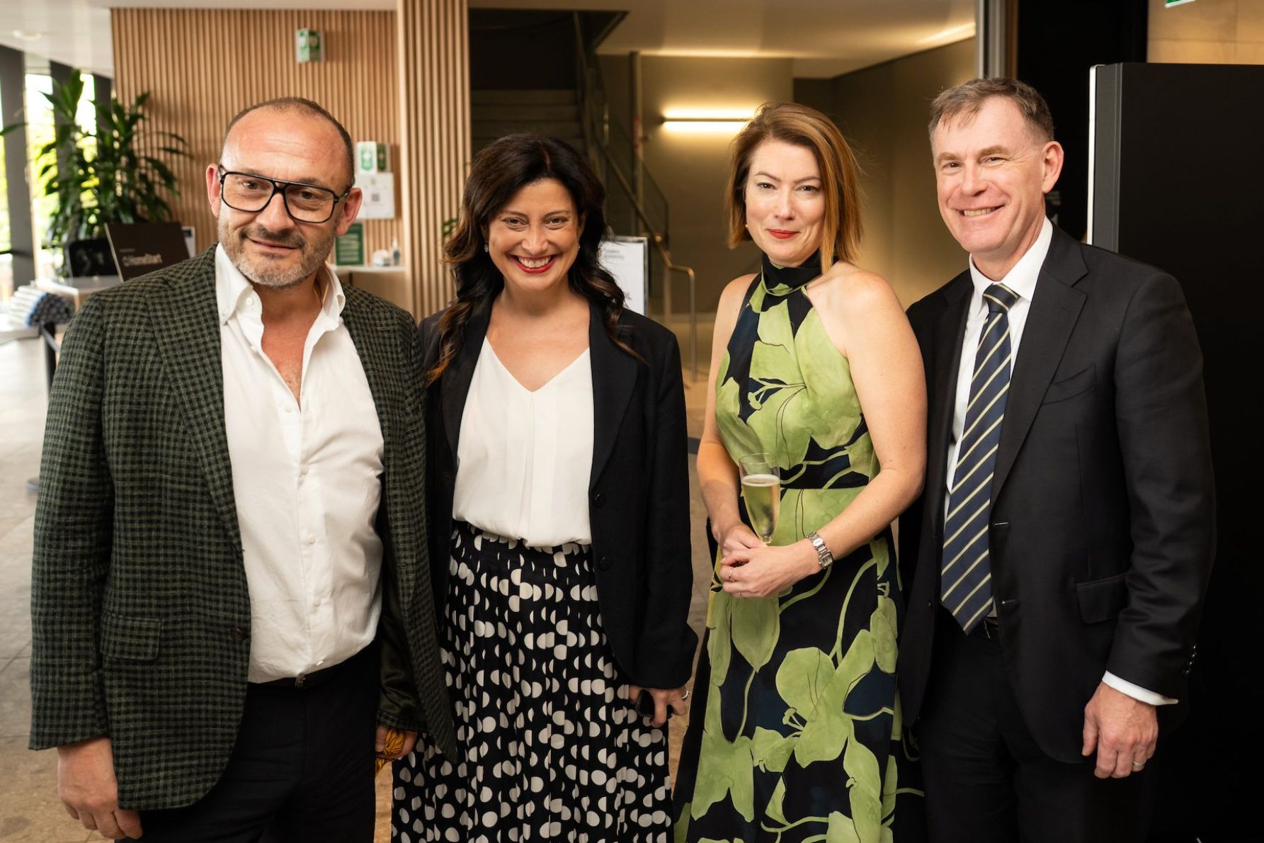 David Coltman, Arts Minister Andrea Michaels, Fiona Champion and Planning Minister Nick Champion