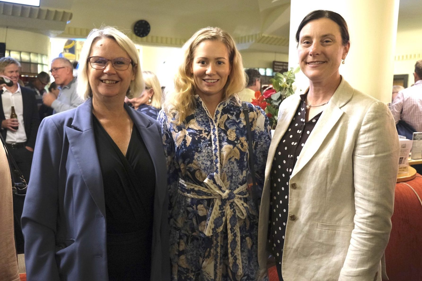 Primary Industries and Regional Development Minister Clare Scriven, Leila McDougall and Caroline Rhodes