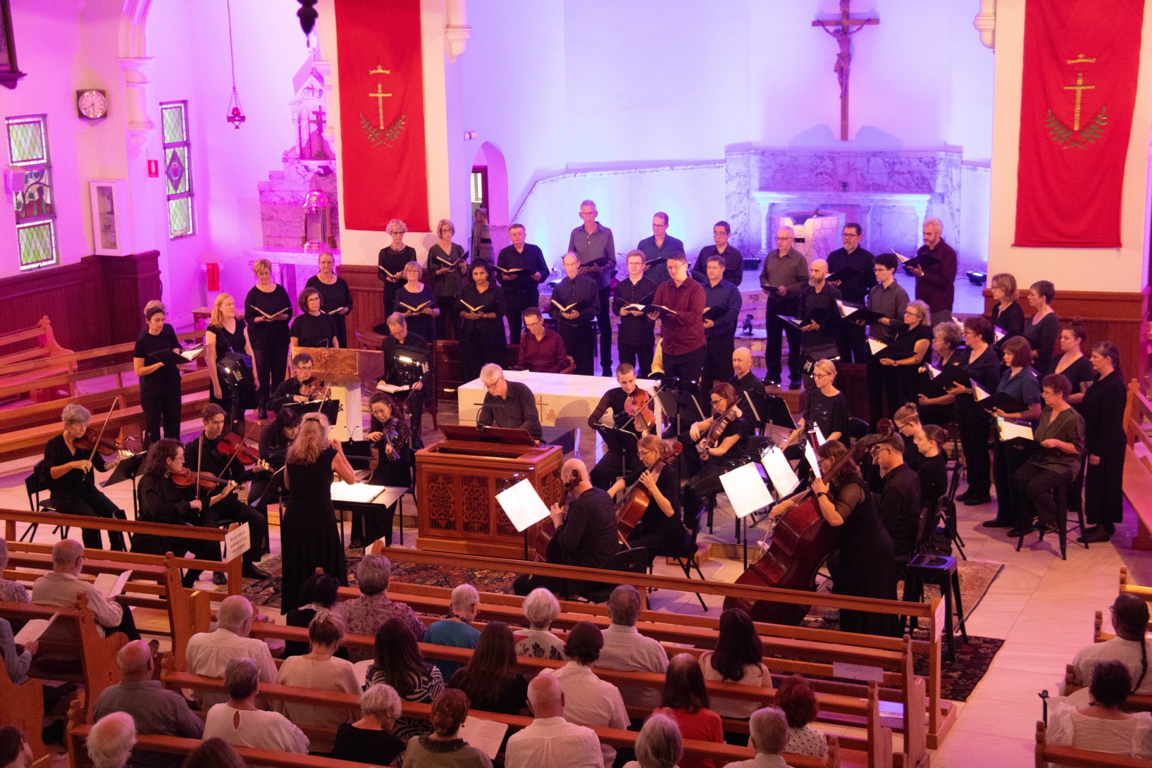 Emily Cox and Canticum Chamber Choir last year performing at Sacred Heart Catholic Church, Rosalie. 