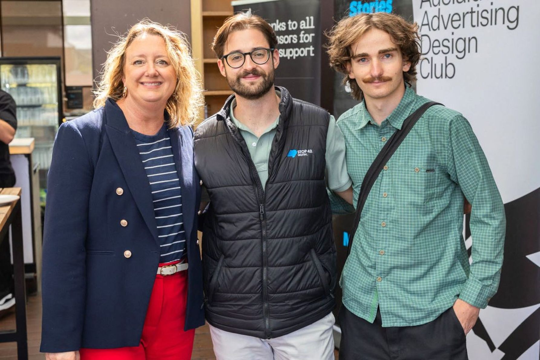 Marisa Hankinson, Tom Moularadellis and Austin Riddell