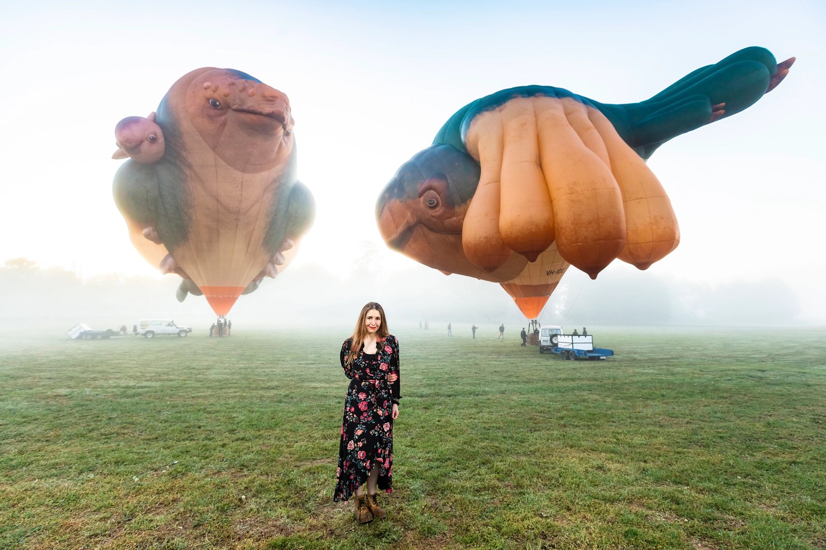 Patricia Piccinini's Skywhales will appear from high above at the Horizon festival on the Sunshine Coast. Photo: © Patricia Piccinini