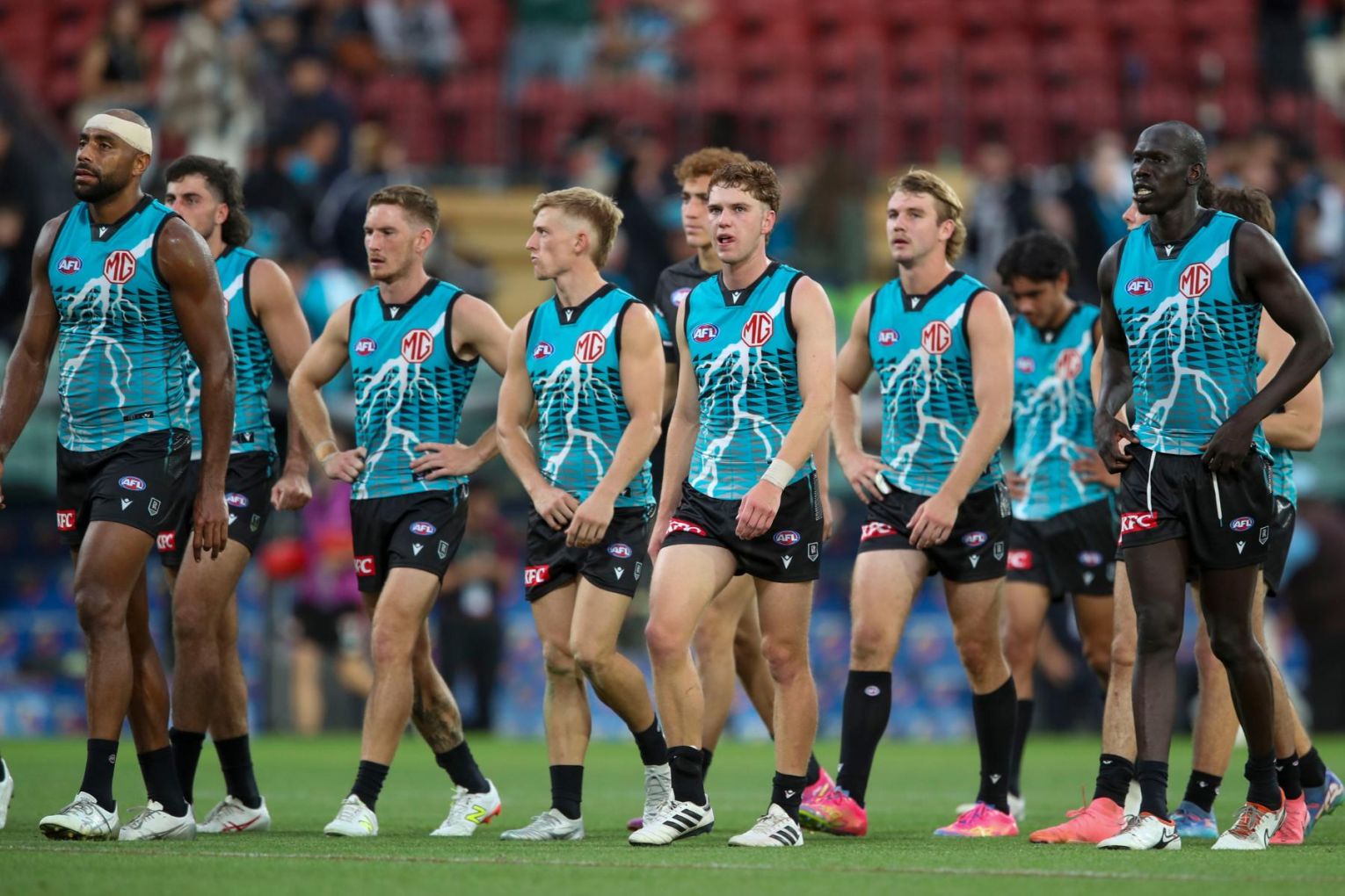 Port Adelaide will be without Darcy Byrne-Jones in their Gather Round clash against Hawthorn, unless he can successfully appeal the ban. Image: Matt Turner/AAP