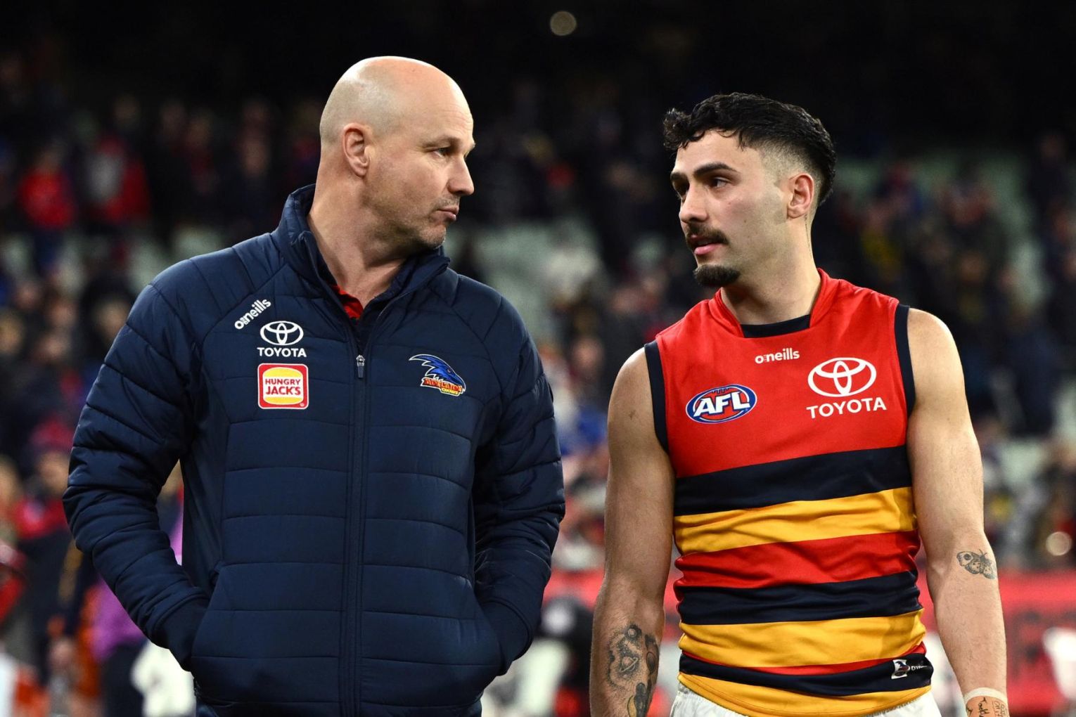 Izak Rankine has been banned for four games by the AFL for a homophobic slur. Photo: AAP Image/Joel Carrett.