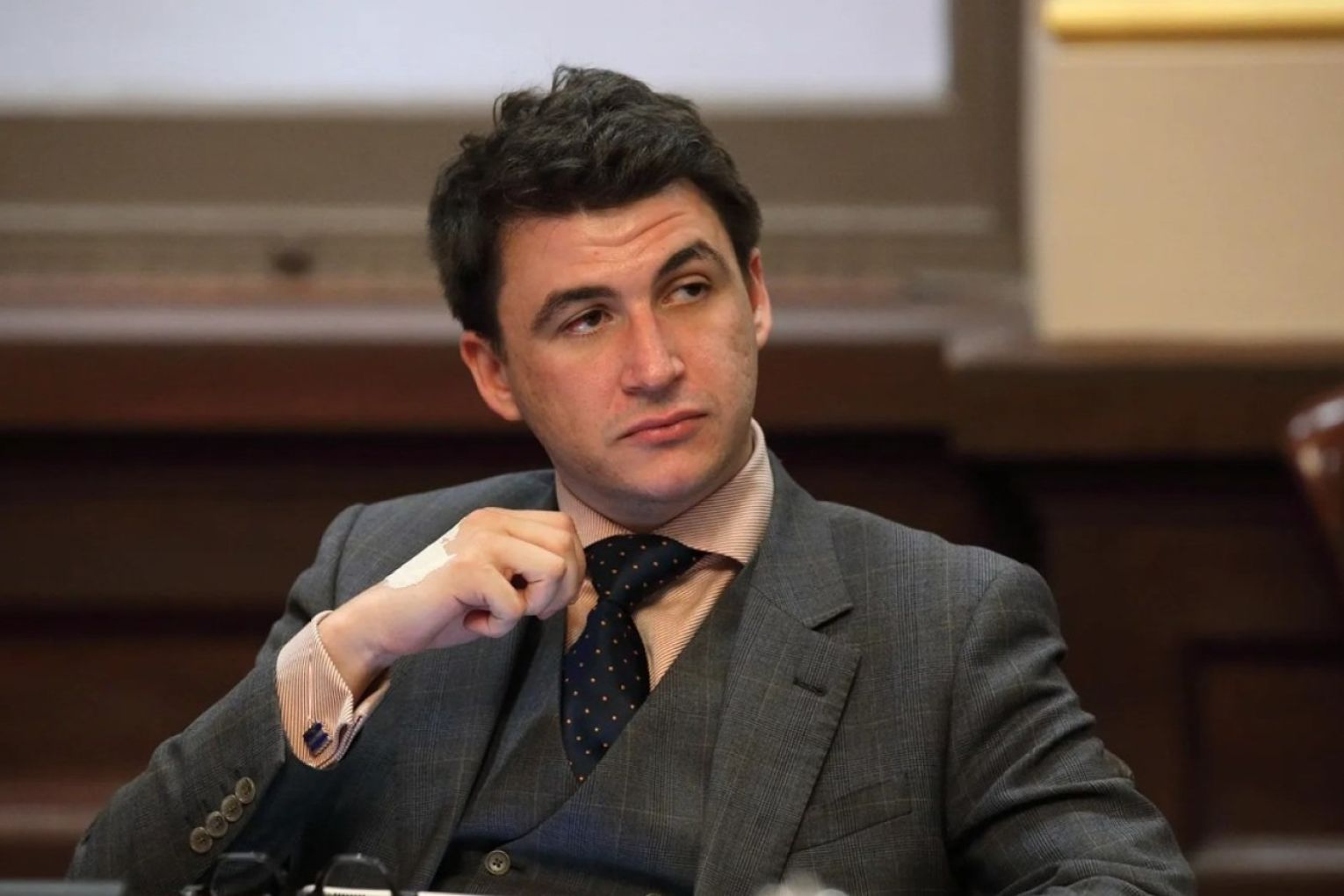 Alex Hyde in the Adelaide City Council chamber in 2020. Photo: Tony Lewis/InDaily