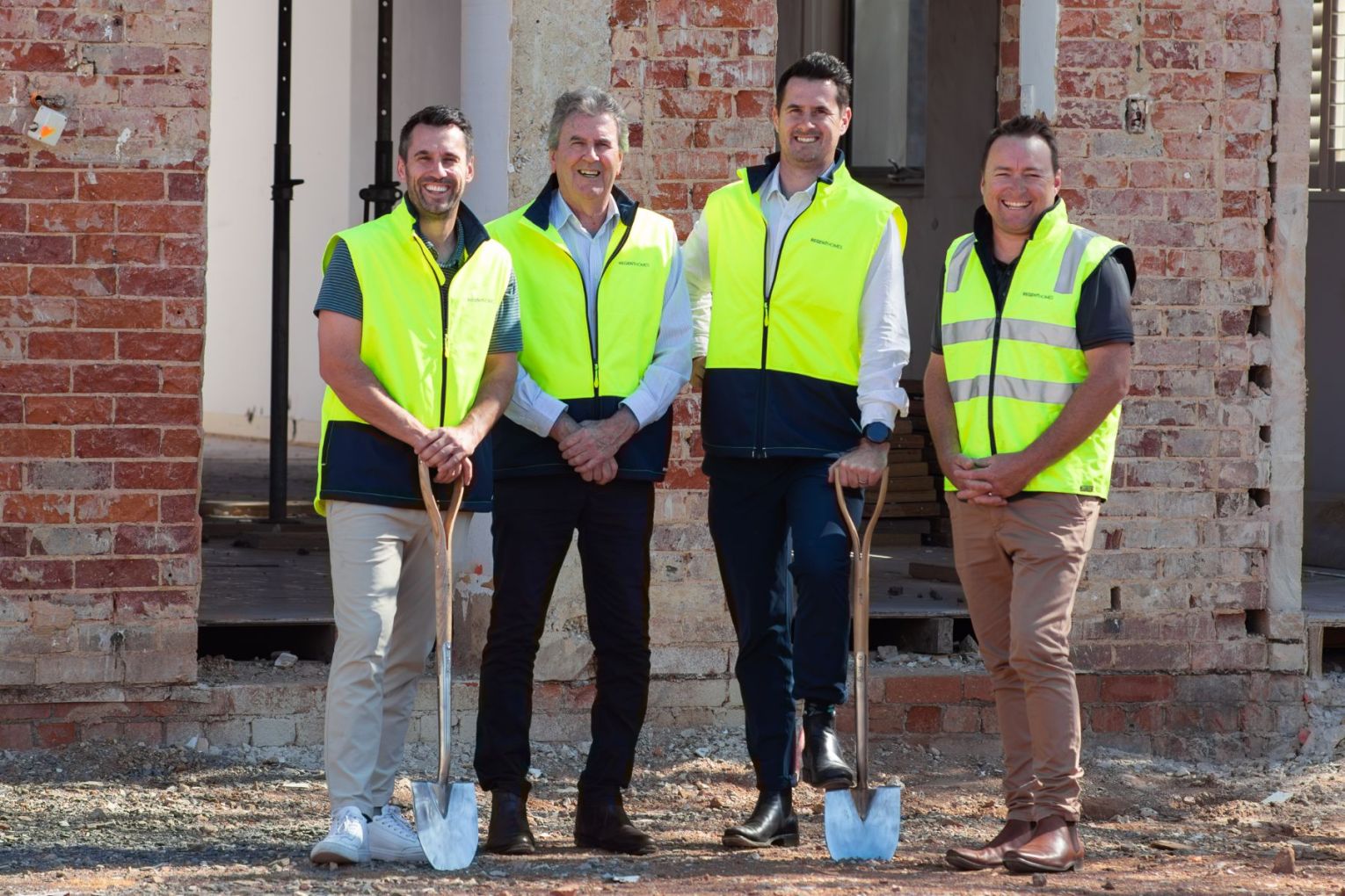 Aaron Sugars, Mike Sugars, Brad Sugars and Phil Meakins. Photo: Regent Homes