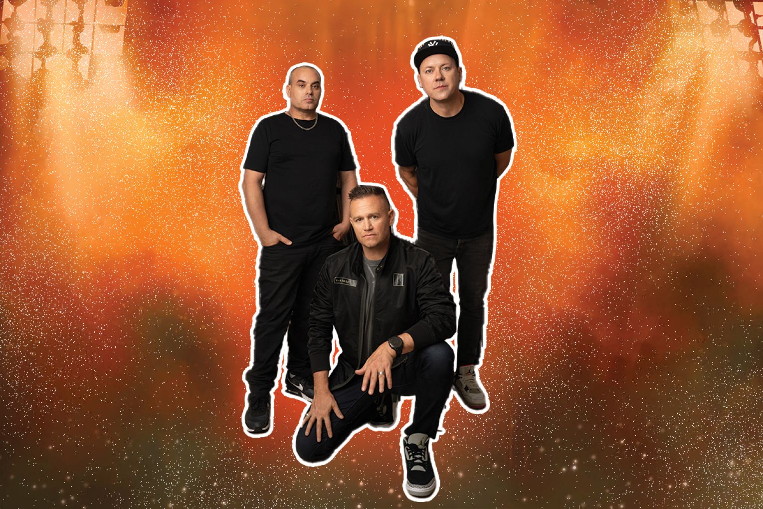 Platinum selling, multi-ARIA winning trio Hilltop Hoods are back with another album, continuing their ethos of working with emerging artists. This picture: Ashlee Jones. Graphic: Jayde Vandborg