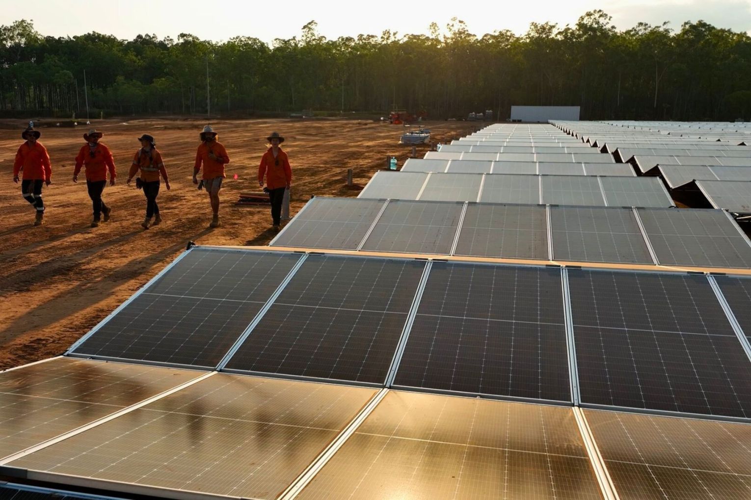 An Adelaide-based solar manufacturer has received a funding boost to rollout its patented technology that reduces the cost and labour-intensity of creating solar farms. This picture: 5B