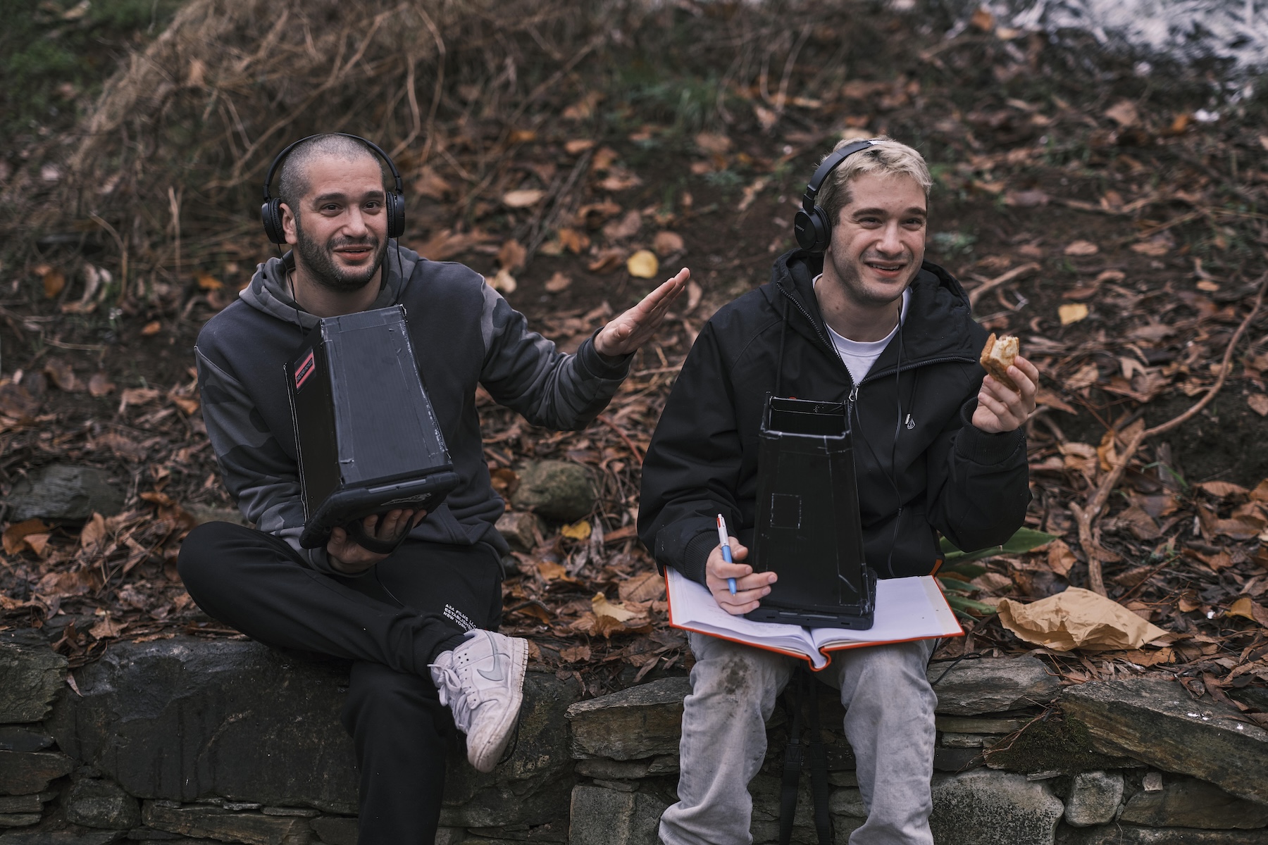 Danny and Michael Philippou film their latest horror show in an Adelaide backyard. Photo: Ingvar Kenne / Supplied