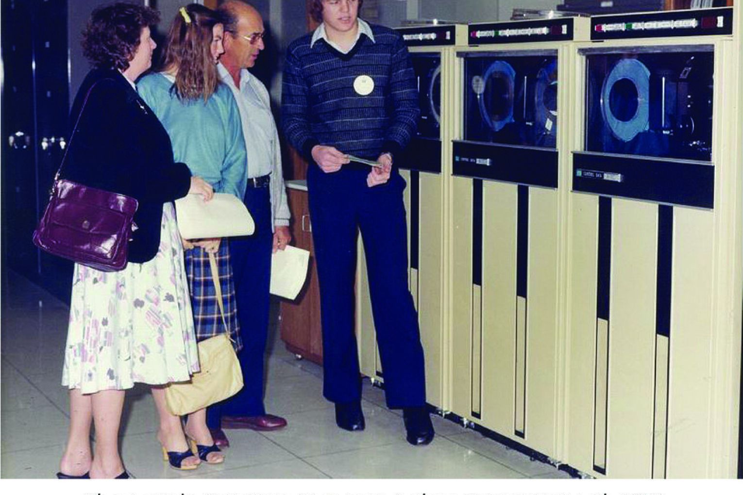 Cutting edge technology at the Mawson Lakes Computer Lab in 1971 that these days would fit on a microchip. Photo: Supplied