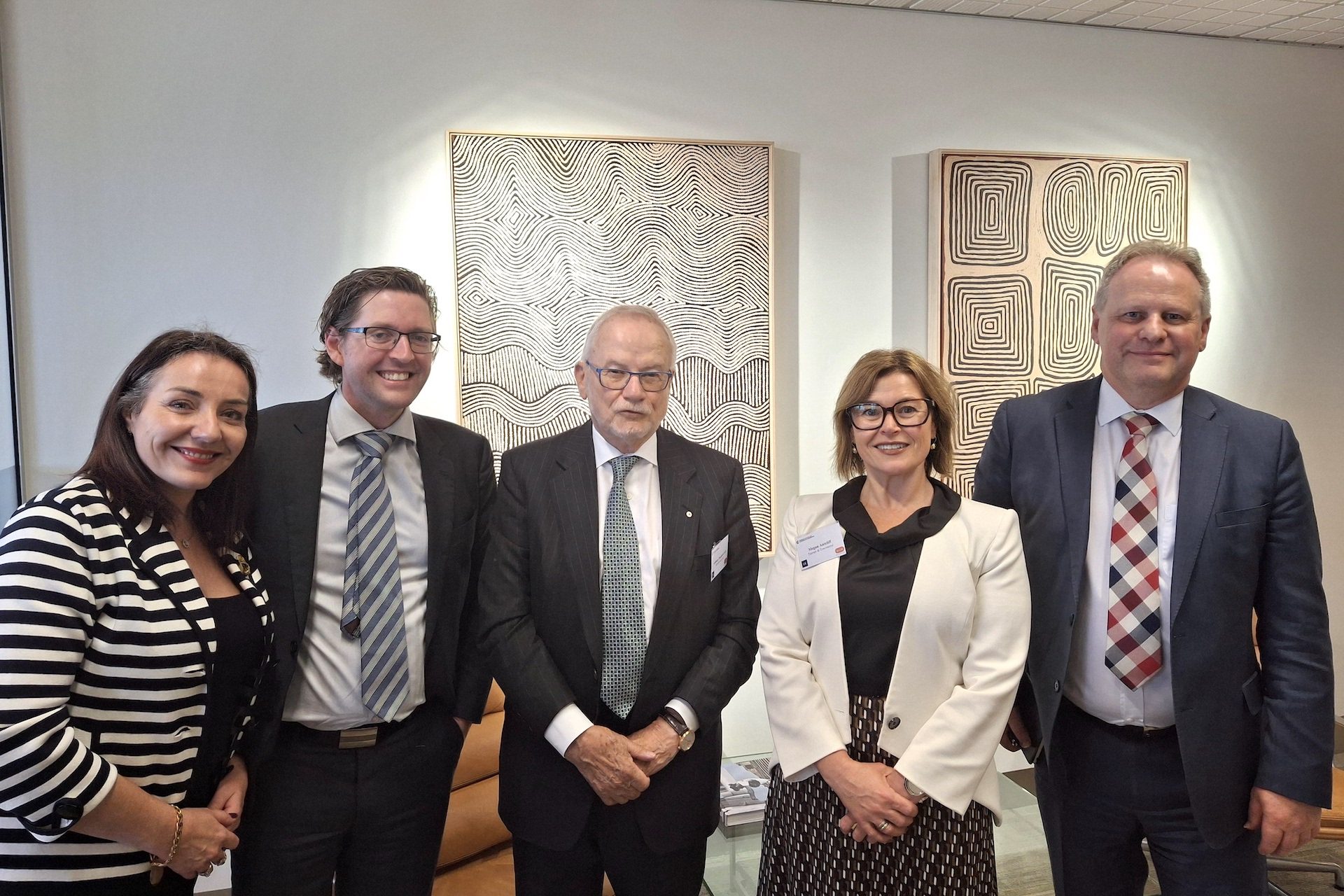 Florence Masters, Scott Foreman, Anthony Shepherd AO, Megan Antcliff and Alan King